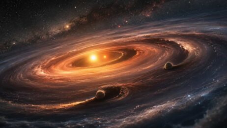 Ein junges Sternsystem mit Staubscheibe