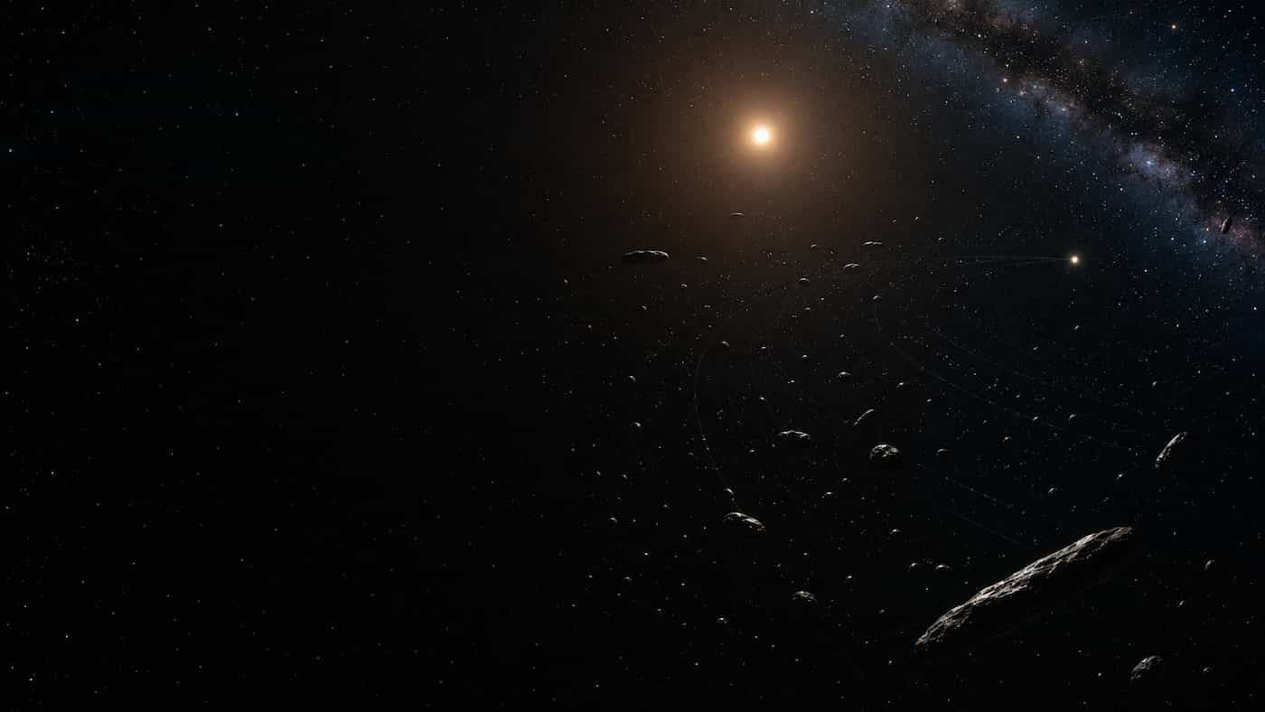 Kosmische Weite und sternenbedeckter Himmel