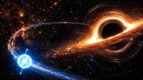 Kosmischer Tanz am Schwarzen Loch