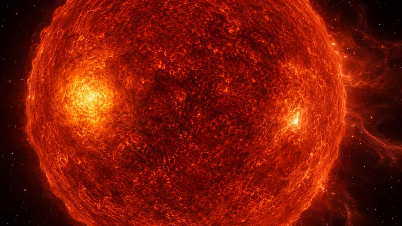 Auf Beteigeuze glüht ein Fleck, den es längst nicht mehr geben dürfte Feuriger Riesenstern im All