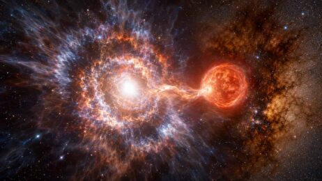 Nova V612 Scuti: Ein Stern, der fünfmal aufflammte – und den man jetzt hören kann Kosmische Sternenexplosion mit Begleitstern