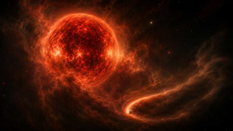 Betelgeuses Begleiter entlarvt: Der helle Stern ist nur eine kosmische Discokugel? Roter Riesenstern mit glühendem Staubschweif