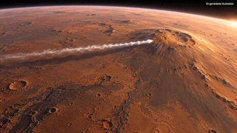 Arsia Mons im ersten Morgenlicht