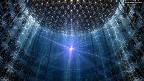 Lichtblitz im Xenon-Detektor