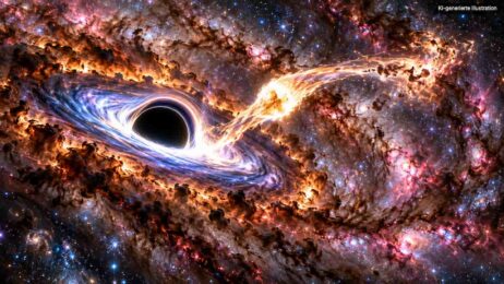 Sternensturz im glühenden Galaxienkern
