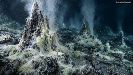 Hydrothermaler Schlot unter Enceladus’ Eismeer