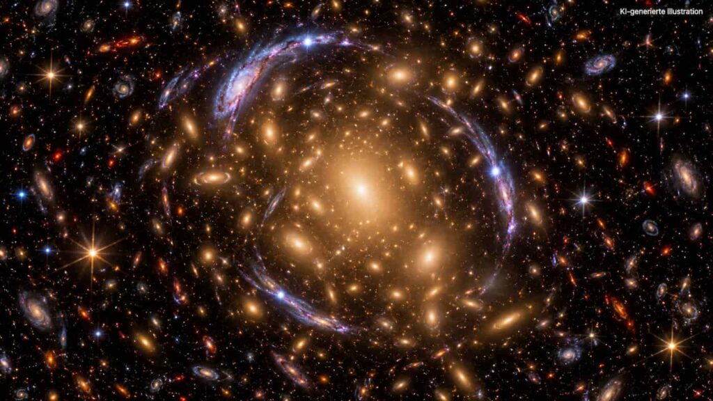 Kosmische Lichtbögen im Galaxienhaufen