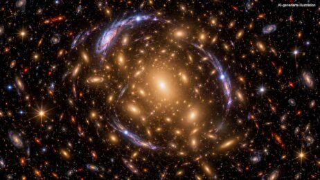 Kosmische Lichtbögen im Galaxienhaufen